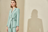 Mint Green Double Breasted Pantsuit - FashionByTeresa
